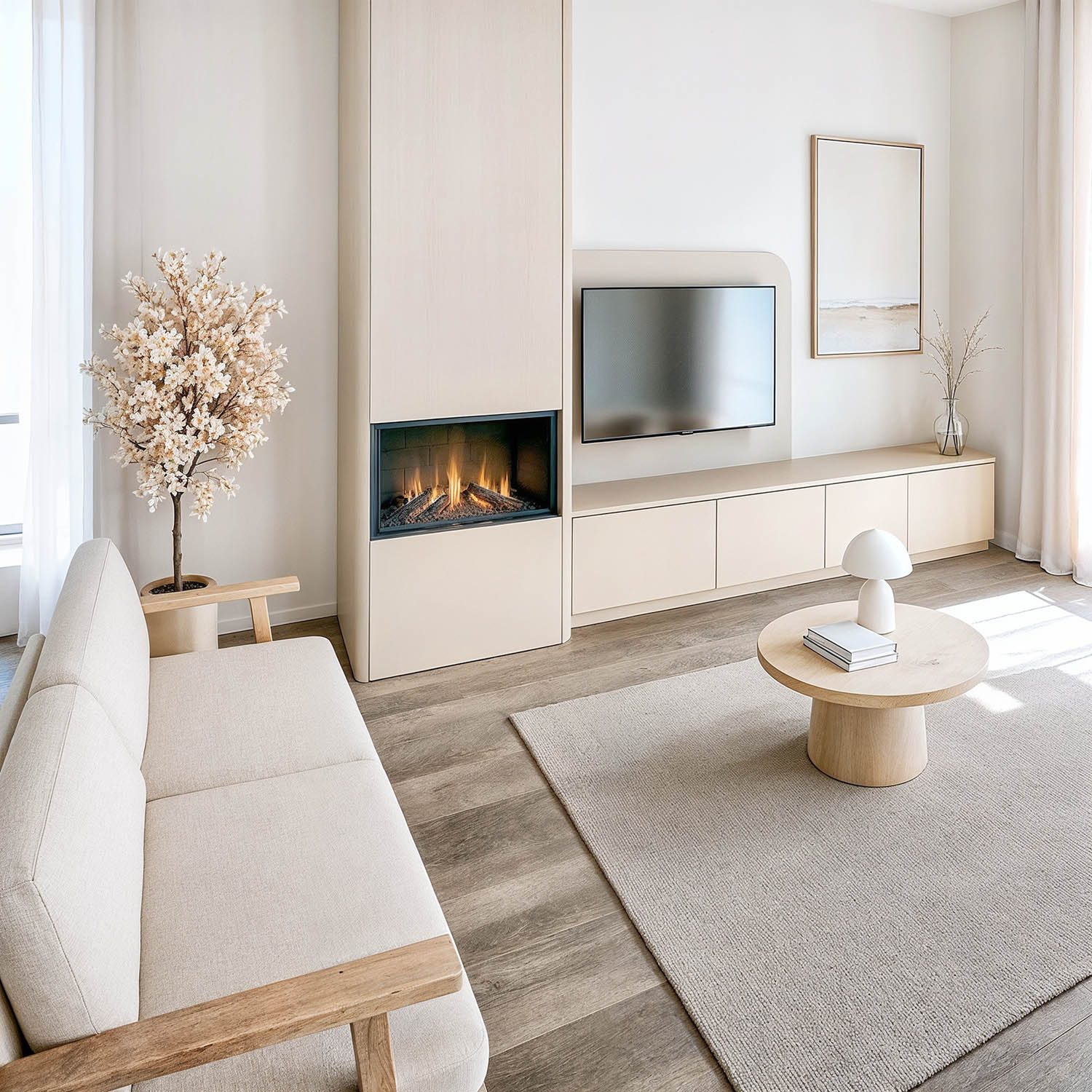 Kast met haard op maat – maatwerk interieur met sfeer en design van De Maat Fabriek